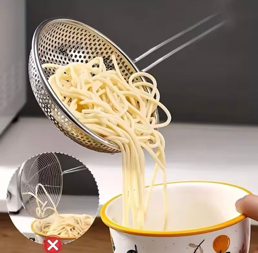 Steel Colander with Wooden Handle