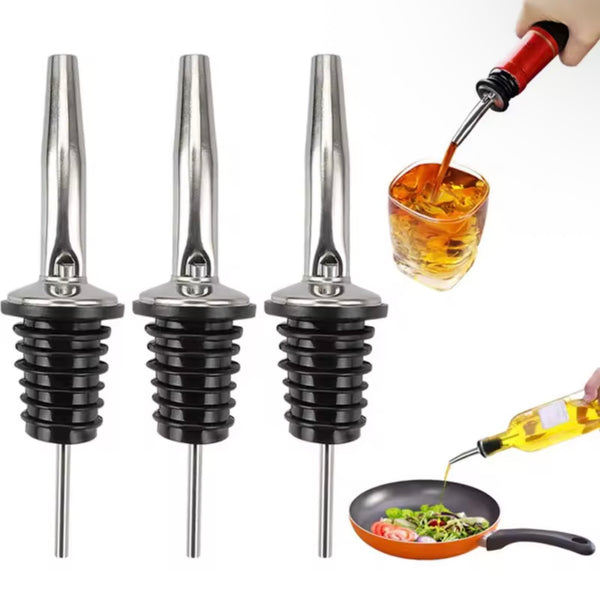 Steel Wine Bottle Stopper & Olive Oil Pourer