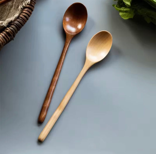 Elegant Long-Handled Wooden Spoon