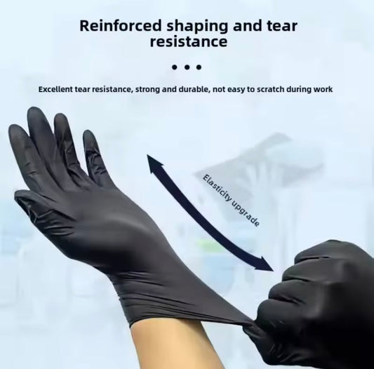 10x M Size Nitrile Waterproof Gloves