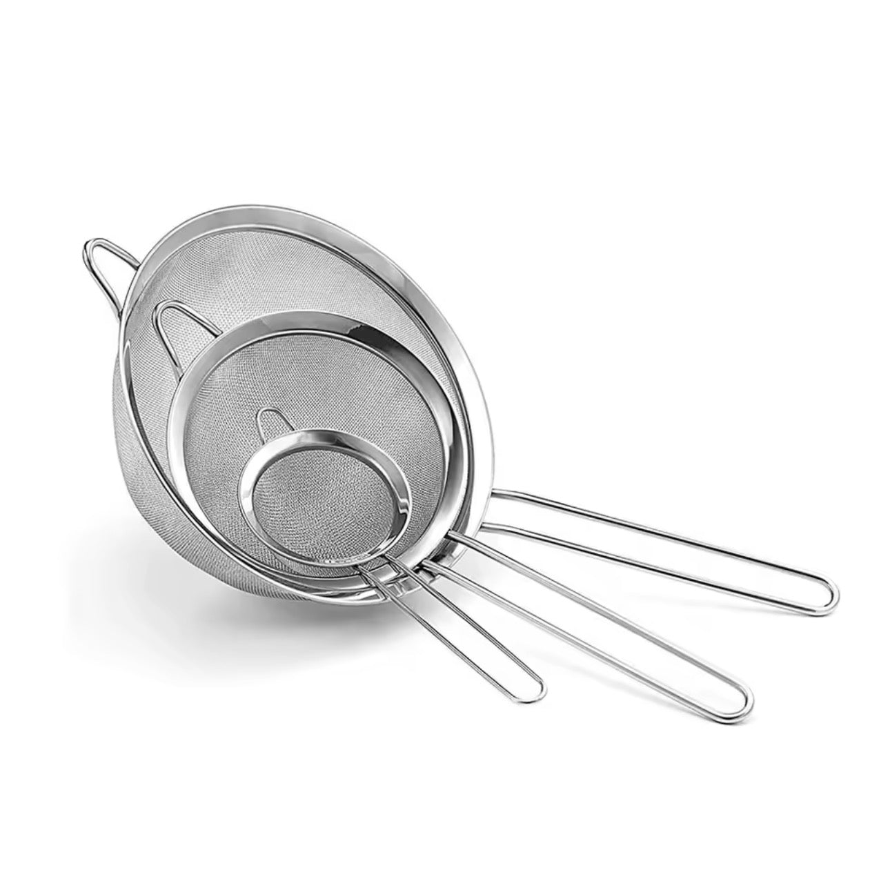 3pcs Fine Mesh Strainers Set